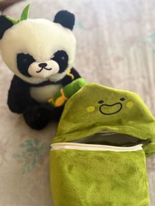 bunny with avocado pouch