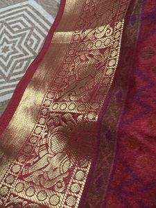 Vibrant Orange &amp; Pink patola saree