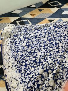 Elegant Navy Embroidered Lehenga Skirt