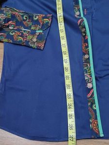 Stylish Blue Paisley Shirt (40")