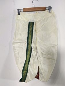 Littlestars Half White Dhoti And Shelya With Maroon And Green Boarder (Boy's)