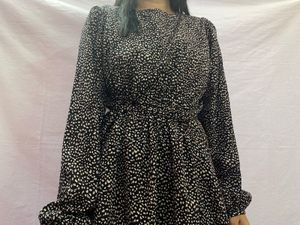 Chic Printed Long Sleeve Dress