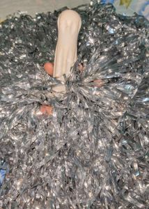Sparkling Tinsel Centerpiece pom po