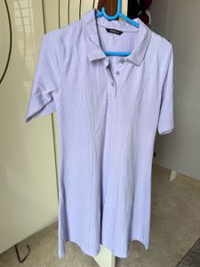 Lavender Textured Collared Dress- Used once