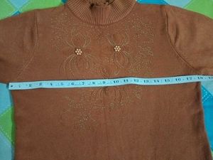 Elegant Brown Turtleneck Sweater