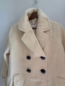 Cream Double Breasted Coat