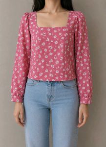 floral top and tunic