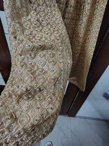 Elegant Golden Embroidered Salwar