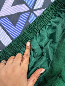 Elegant Green Kurta with Embellished Neckline