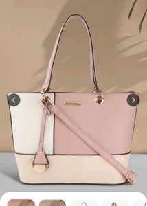 Chic Color Block Tote Handbag