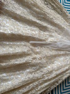 Elegant Cream &amp; Pink Embellished Lehenga