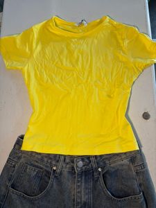 Bright Yellow Basic T-Shirt