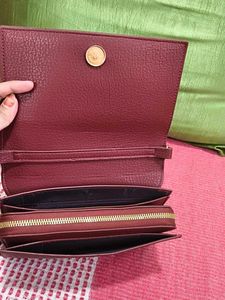 Chic Red Leather Wallet