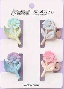 Cute Flower Hair Clips Set