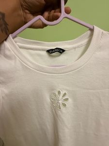 white crop top