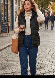 Black Padded Gilet Jacket