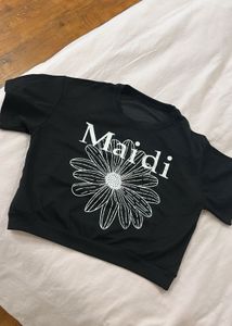 US imported Black "Maidi" Daisy Graphic T-Shirt
