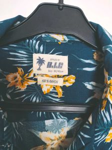 Tropical Floral Print Short Sleeve Shirt