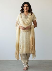 hakoba suit set with zardosi Work In Ombre Effect