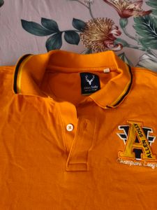 Allen Solly Orange Polo T-Shirt