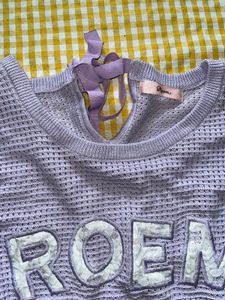 Lavender Waffle Knit Sweater