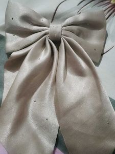 Sparkling Satin Bow Hair Clip