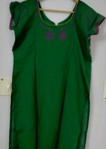 Purple And Sea Green A Line Kurta Set