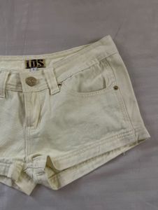 Butter Yellow Denim Shorts