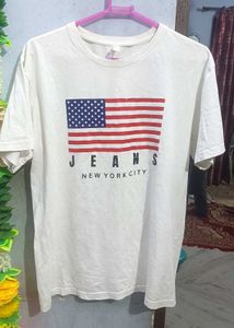 White "Jeans New York City" T-Shirt
