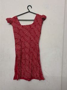 Red Bandhani Print Blouse