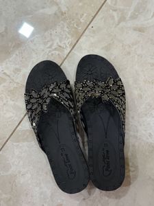 Floral Beaded Slides