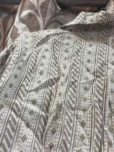 Boho Print Button-Up Cropped Blouse