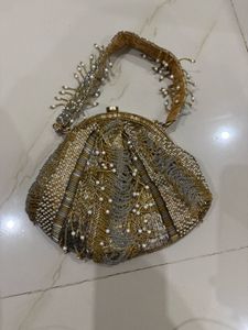Embellished Beaded Clutch Bag
