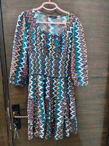 Zudio Multicolor Smocked Mini Dress