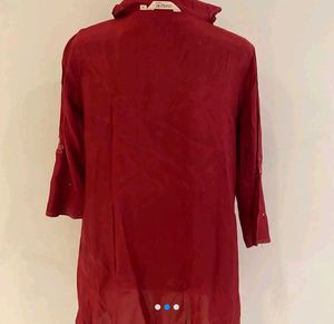 Elegant Maroon Embroidered Tunic
