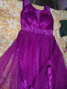 Stunning Purple Embellished Ethnic Gown