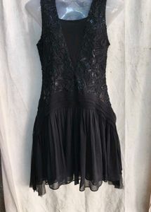 I. Elegant Black Embellished Dress