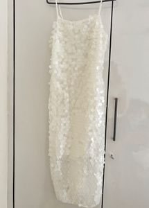 Stunning White Sequin Party Dress