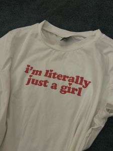 Cute 'Just a Girl' Graphic Tee