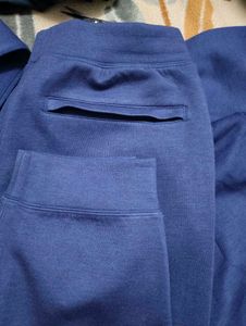 Uniqlo Beige Blue Hoodie &amp; Jogger Set
