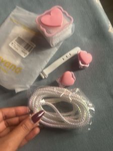 brand new Cute Pink Heart Hair Clip Set