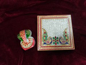 Marble Ganesh chauki for Diwali Pooja and decor