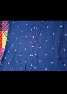 Elegant Navy Blue Kurta 249with Gold Detail