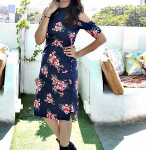 Floral Cold Shoulder Dress