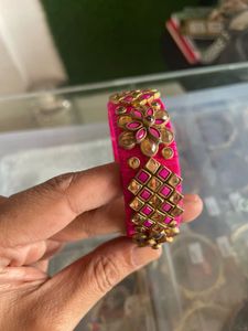 Vibrant Pink Silk Thread Bangle