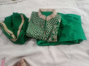 Green Embroidered Salwar Kameez