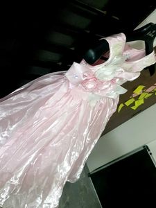 Elegant Pink Flower Girl Dress