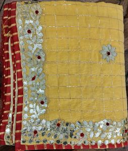 Haldi Special Saree With Gotta Patti Work
