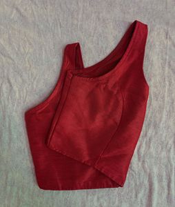 Red Silk Blouse Alterable - 34-36