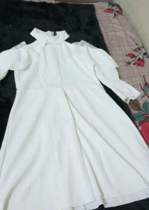 Elegant White Cold Shoulder Dress